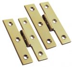 Solid Brass Cabinet "H" shape Polished Butt Hinges (PB54)